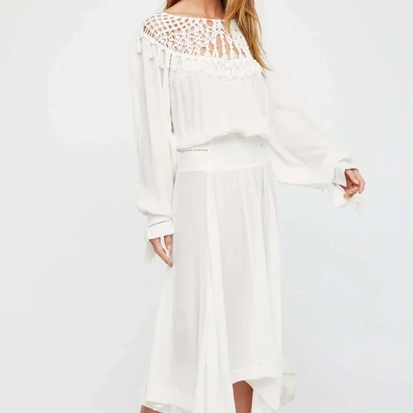FREEPEOPLE Camille Maxi Ivory Dress - Picture 1 of 6